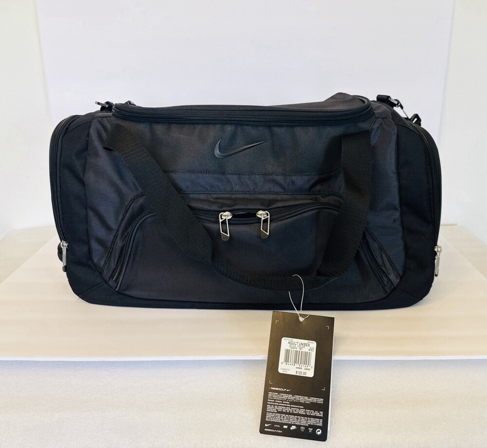 Nike Golf Departure Duffle II TG0214 Black Travel Gym Bag NWT Rare